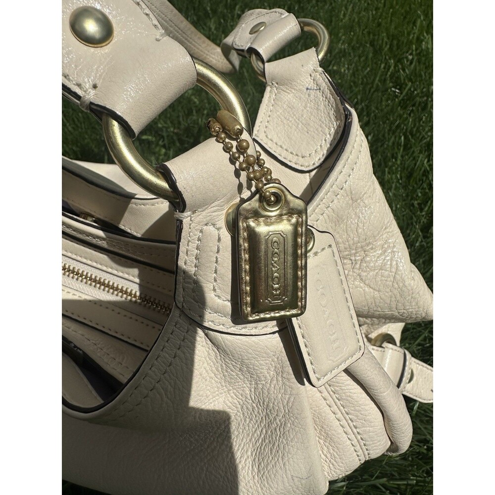 Coach Madison Maggie White Cream Ivory Hobo Bag 14336 Y2K READ - Picture 9 of 14